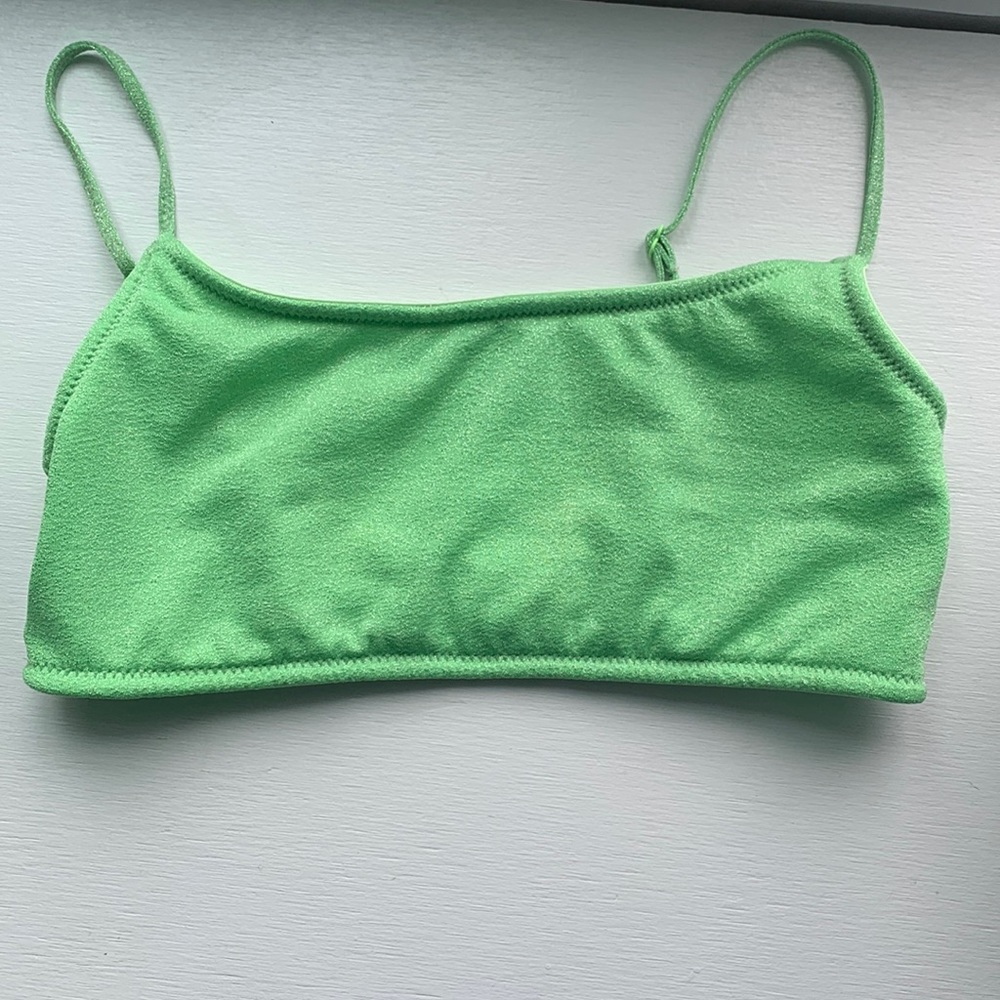 TRIANGL MICA - LIME SPARKLE BIKINI TOP